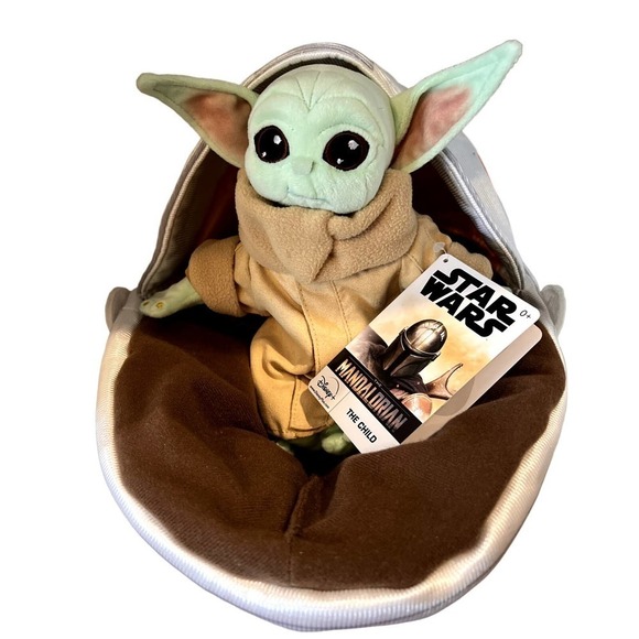 Disney Star Wars: The Mandalorian Grogu/Baby Yoda The Child Plush in Hover Pram - Picture 1 of 5